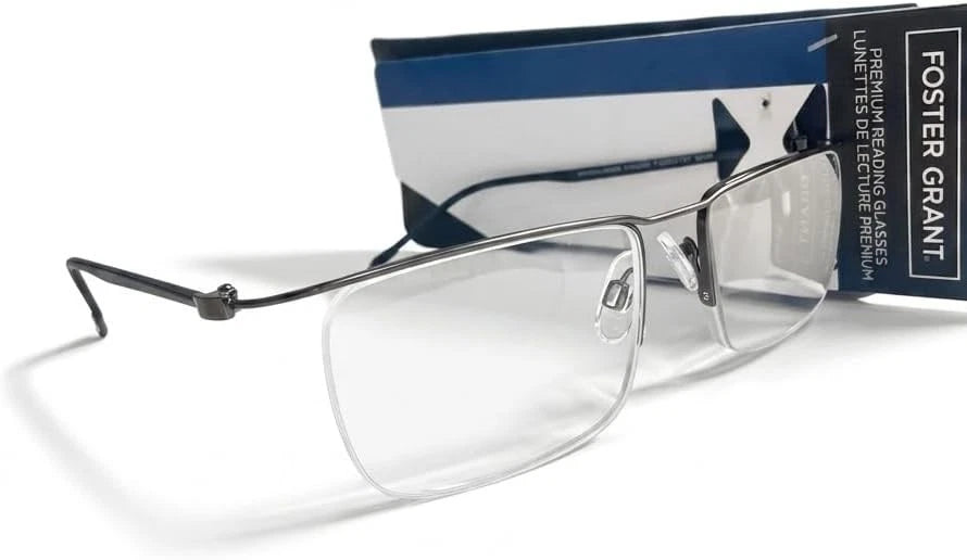 2 Pack- Foster Grant Reading Glasses FGMR 2101 Gun with soft case NEW!