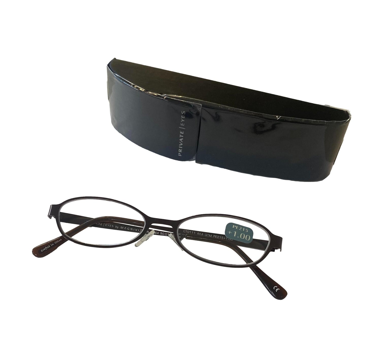 PRIVATE EYES COMFORT FLEX READER (PE215) GLASSES W CASE +1.00