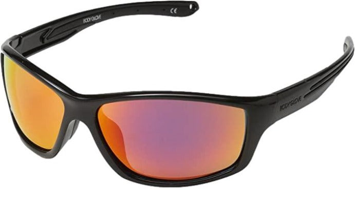 Body Glove Fl 25 Black glossy Red Mirror Sunglasses - General Wholesale Direct