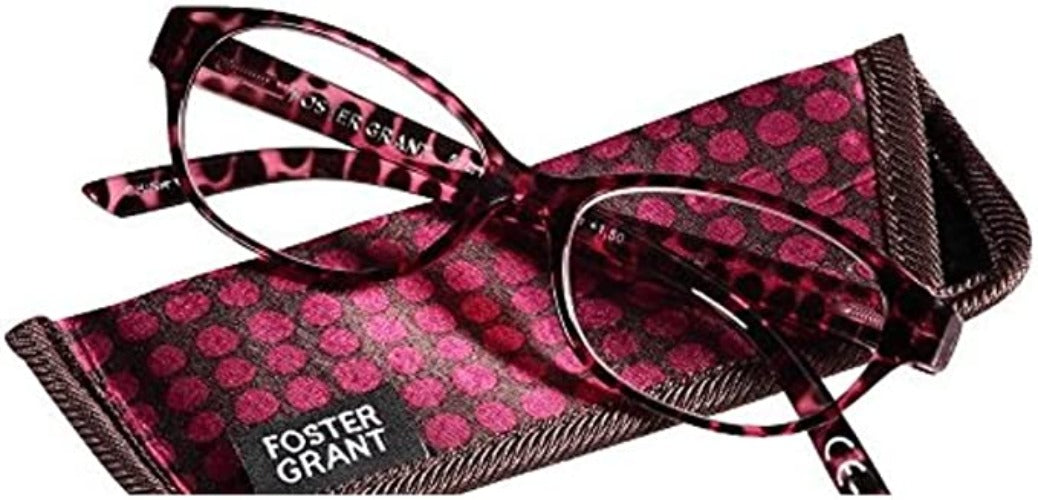 Foster Grant Reading Glasses Monica Magenta +1.25 W/ Soft Case - General Wholesale Direct