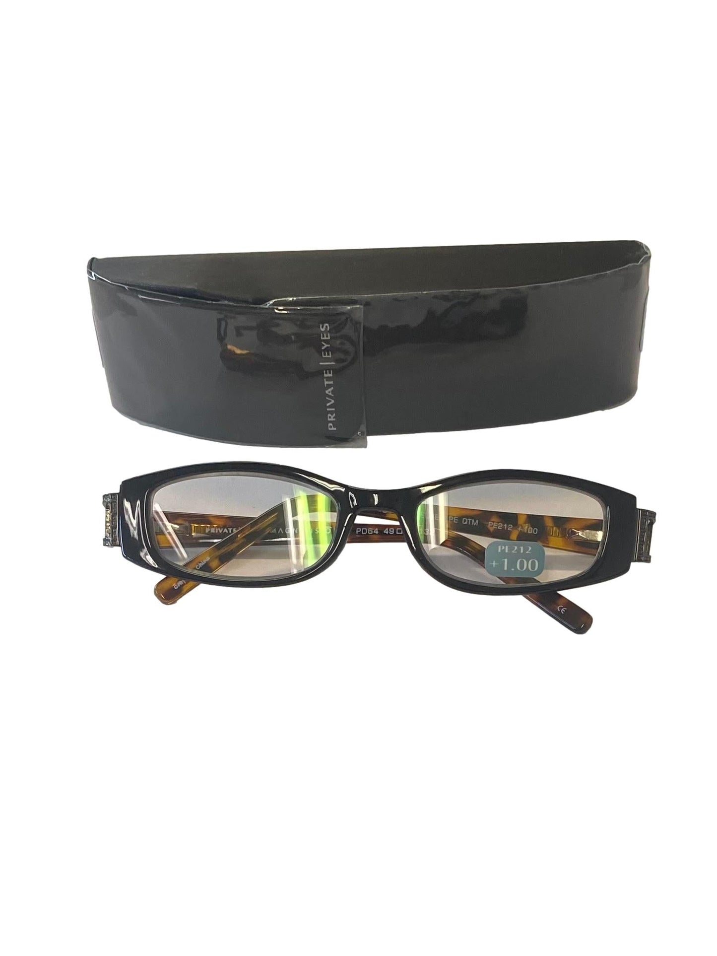 PRIVATE EYES COMFORT FLEX READER (PE212) GLASSES W CASE +1.00