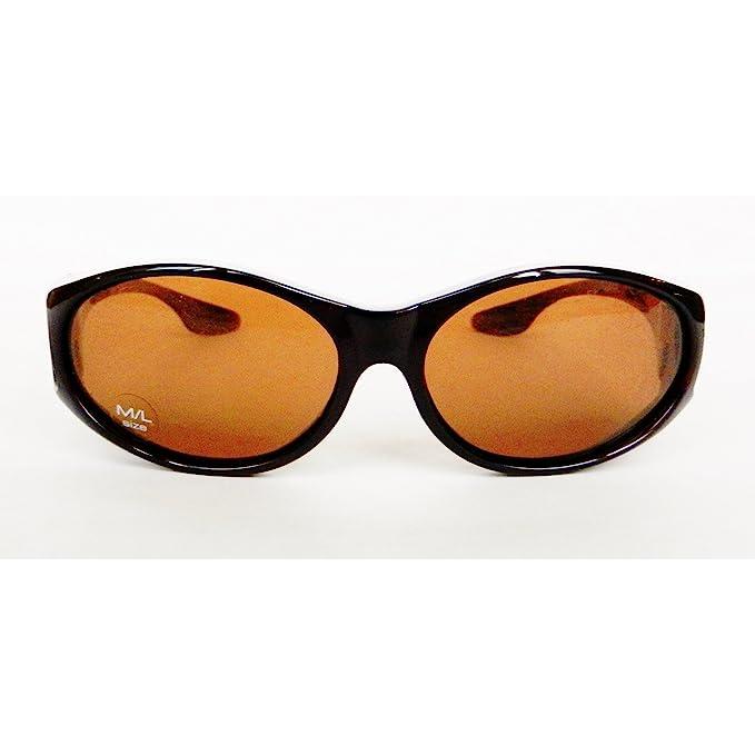 Solar Shield Fits Over Medium/Large Brown FO-007 side view polarized Sunglasses