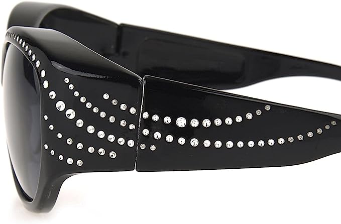 Solar Shield Fits Over FO-023 Large Black/Smoke Rhinestone polarized Sunglasses