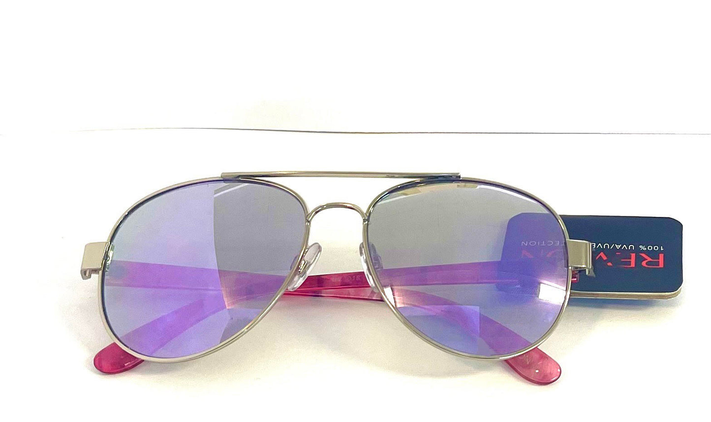 Revlon 58 Mirror Aviator Sunglasses