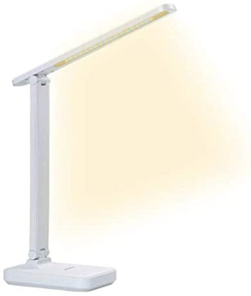 ZogeeZ LED Desk Lamp Wireless Rechargeable Mini USB Touch Switch Dimmer Control Color Adjustment - white and yellow mixed