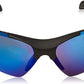 Foster Grant Men's Scrimmage Wrap Sunglasses, Black/Smoke
