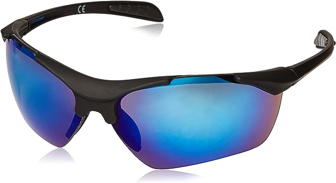 Foster Grant Men's Scrimmage Wrap Sunglasses, Black/Smoke 