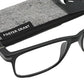Foster Grant Cole Black Reading Glasses w/ Soft Case +1.75