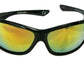 Foster Grant Black Wrap Sunglasses with Mirrored Lenses - General Wholesale Direct