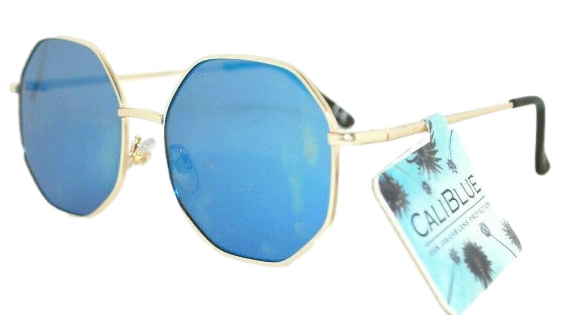 CaliBlue 0461 Octagon Sunglasses gold - General Wholesale Direct