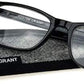 Foster Grant Cole Black Reading Glasses w/ Soft Case +3.25 Ready To Wear