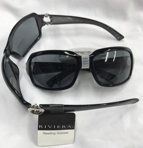  Riviera Bifocal Sun Readers +1.50 Fearless Black