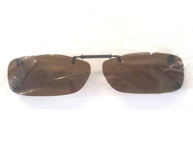 Haven Fits Over Clip Ons Rec B 54 Amber Frameless Polarized Sunglasses NEW!