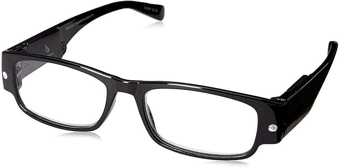 2 Pack- Foster Grant Lighted Reading Glasses LIGHTSPECS Lloyd Black