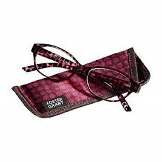 Foster Grant Reading Glasses Monica Magenta +1.50 W/ Soft Case