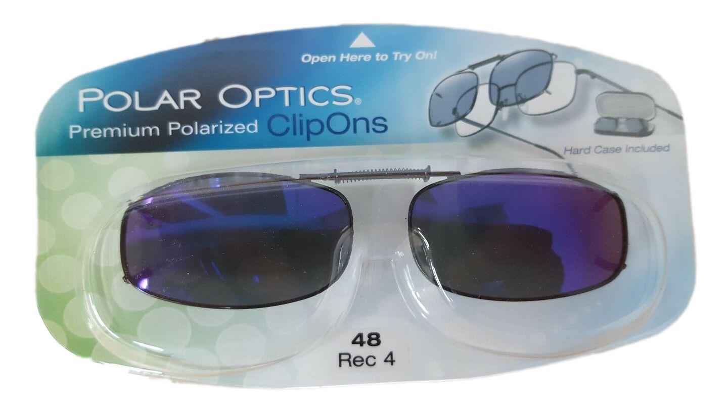 Polar Optics 48 rec 4 Blue Polarized Full Frame clip on Sunglasses - General Wholesale Direct