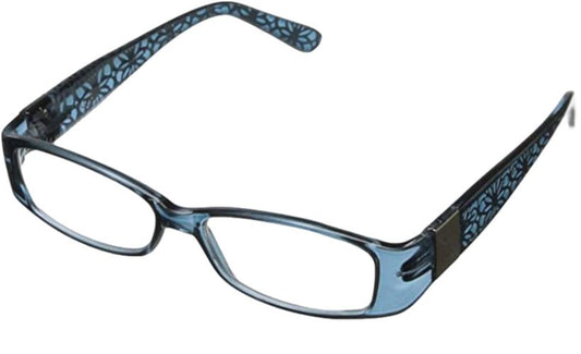 Foster Grant Reading Glasses Posh Blue +1.25 W/Case NEW - General Wholesale Direct