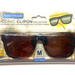 Solar Shield Iconic Clip on Sunglasses Polarized Tortoise Flip Frame in case NEW!