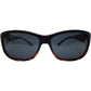 Solar Shield Fits Over Medium/Large FO-018 Black/Tortise Smoke Raquel polarized Sunglasses