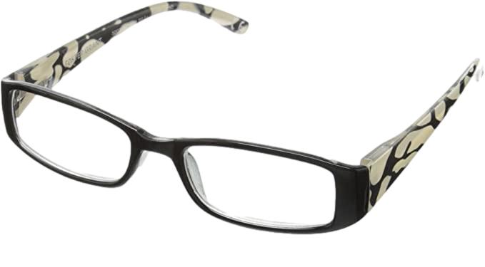 Foster Grant Tatum Black Reading Glasses W/ Soft Case +1.25 - General Wholesale Direct