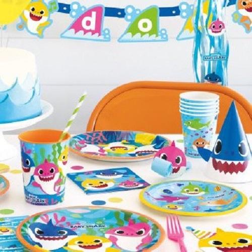 Baby Shark 93 Piece COMPLETE Party Package or 141 Piece with Add-Ons - General Wholesale Direct