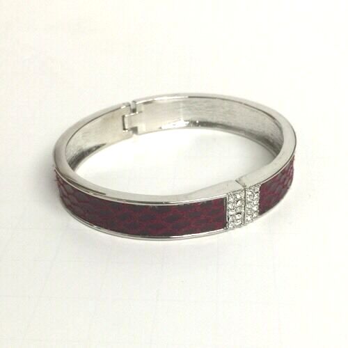 Set of 2 Name Brand Snake Skin Look Clasp Bracelet - General Wholesale Direct