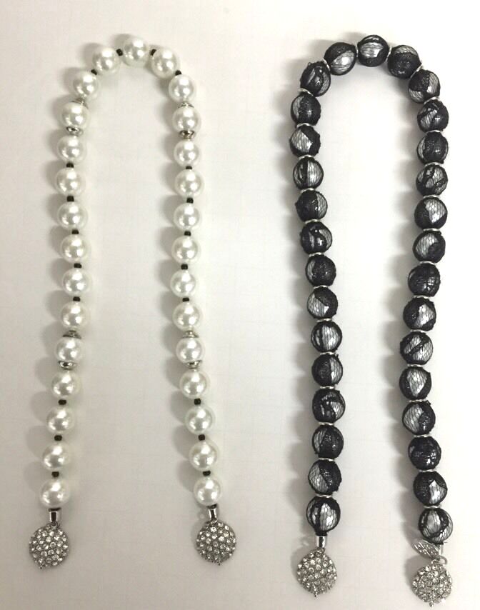 Black and White Faux Pearl 3 in 1 Necklace - General Wholesale Direct