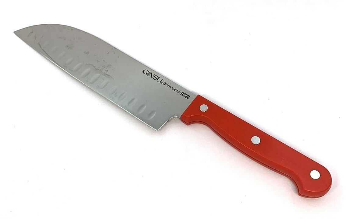 GINSU Kiso 7 piece Knife Set Red Dishwasher Safe Stainless Steel Blade - General Wholesale Direct
