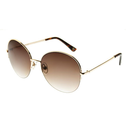Nine West Medium Metal Round Sunglasses Gold - General Wholesale Direct