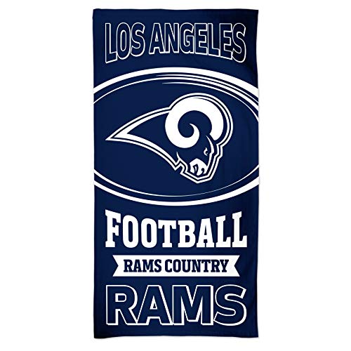 WinCraft NFL Los Angeles Rams Beach Towel 30" x 60" Block Letters - General Wholesale Direct
