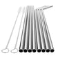 ZogeeZ 20 piece Stainless Steel Straws 10.5" Reusable Drinking Straws & Cleaning Brushes Set
